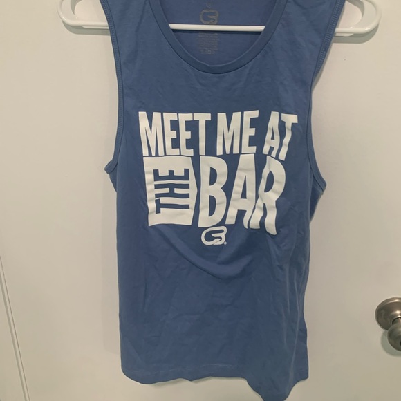 CycleBar Periwinkle Meet Me At The Bar Muscle Tee - Picture 1 of 3